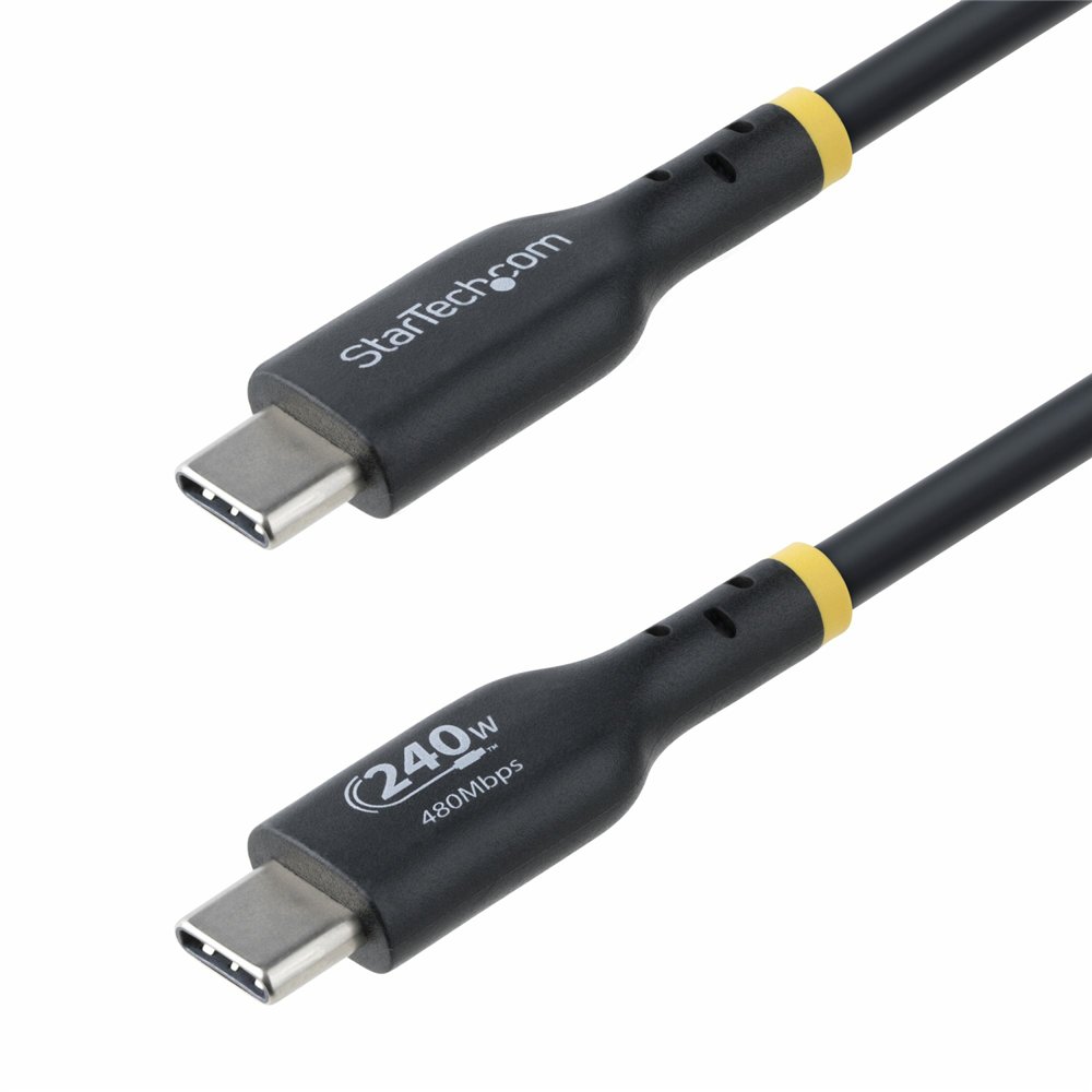 startech.com cable de carga usb-c de 3m - cable usb tipo c - certificación usb-if - pd de 240w epr - cable usb 2.0 usb-c de carg