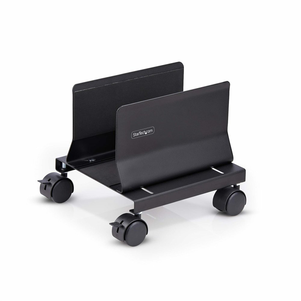 startech.com carrito para caja torre de ordenador - carrito con ruedas para cpu - soporte ajustable para cpu - de acero - carga 