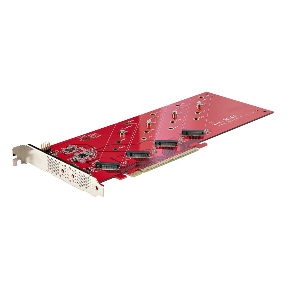 startech.com quad-m2-pcie-card-b tarjeta y adaptador de interfaz interno m.2