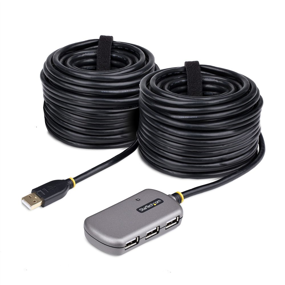 startech.com hub extensor usb - concentrador usb con cable de extensión de 24m - cable alargador usb con ladrón usb - repetidor 