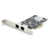 startech.com tarjeta pci express de red ethernet 2 puertos nbase-t 2,5g - nic i225-v - tarjeta de red de 2 puertos para ordenado