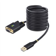 startech.com cable adaptador usb a serie de módem nulo de 3m - retención com - tornillos intercambiables db9 - usb a rs232 - ser