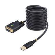 startech.com cable adaptador usb a serie de módem nulo de 3m - retención com - tornillos intercambiables db9 - usb a rs232 - ser