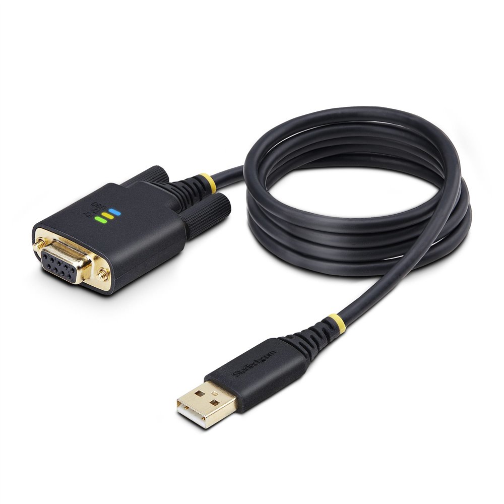 startech.com cable adaptador usb a serie de módem nulo de 1m - retención com - tornillos intercambiables db9 - usb a rs232 - ser