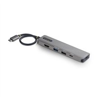 startech.com mini dock usb-c a hdmi - adaptador multipuertos tipo c - pd de 140w - 4k 60hz - hub usb 10gbps - para macbook / del