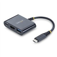 startech.com dock hub multipuertos usb tipo c a hdmi - adaptador multipuertos usb-c a hdmi - carga de 140w - hub ladrón usb de 5