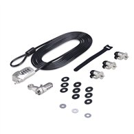 startech.com juego de candado para ordenador de sobremesa o portátil y periféricos - cable de 3m de acero - candado antirrobo - 