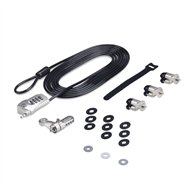 startech.com juego de candado para ordenador de sobremesa o portátil y periféricos - cable de 3m de acero - candado antirrobo - 