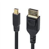 startech.com cable mini displayport a displayport 1.4 de 3m - 8k 60hz - hbr3 - adaptador minidp a displayport - uhd 4k 120hz - m