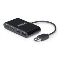 startech.com hub usb 2.0 de 4 puertos - ladrón usb alimentado por el bus - 480mbps - hub portátil externo usb - multiplicador us