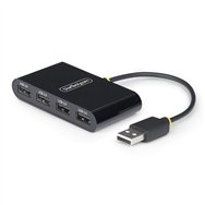 startech.com hub usb 2.0 de 4 puertos - ladrón usb alimentado por el bus - 480mbps - hub portátil externo usb - multiplicador us