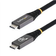 startech.com cable usb4 1,5m - cable usb-c certificado usb-if - 80gbps - cable usb tipo c - pd de 240w - 8k120/4k240 - dp 2.1 - 