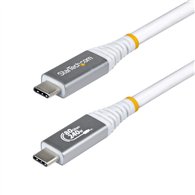 startech.com cable usb4 1m - cable usb-c certificado usb-if - 80gbps - cable usb tipo c - pd de 240w - 8k120/4k240 - dp 2.1 - dp