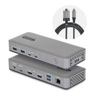 startech.com docking station usb-c de 2 monitores hdmi - 4k 60hz - red ethernet de 1gbps - dock multipantalla - pd de 100w para 