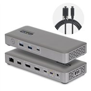 startech.com docking station usb4 usb-c universal sin controladores de 2 monitores para macos/windows - con carga de 100w para p