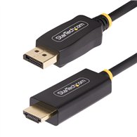 startech.com cable adaptador displayport a hdmi de 1m con conectores de agarre - 4k 60hz con hdr - conversor de vídeo activo dp 
