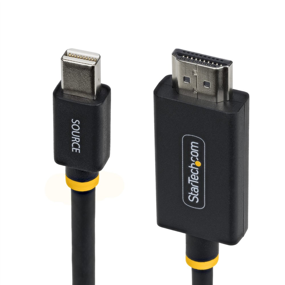 startech.com cable adaptador mini displayport a hdmi de 2m - 4k 60hz hbr3/hdcp 2.3/dpcp - cable mdp a hdmi 2.0 - conversor de ví
