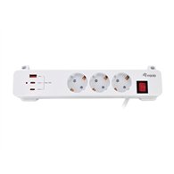 equip 245556 base múltiple 2 m 3 salidas ac interior blanco