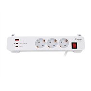 equip 245556 base múltiple 2 m 3 salidas ac interior blanco