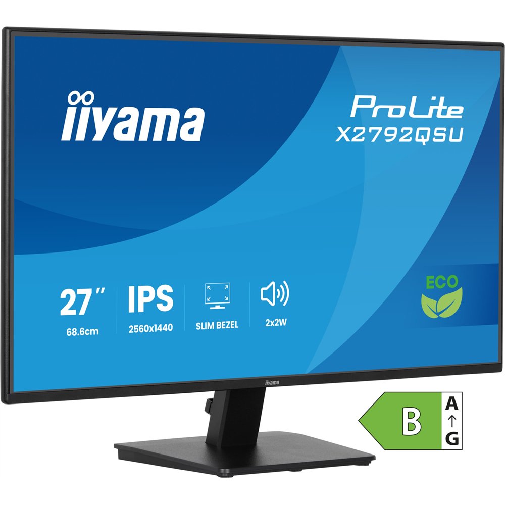 iiyama prolite x2792qsu-b1 pantalla para pc 68,6 cm (27") 2560 x 1440 pixeles quad hd led negro