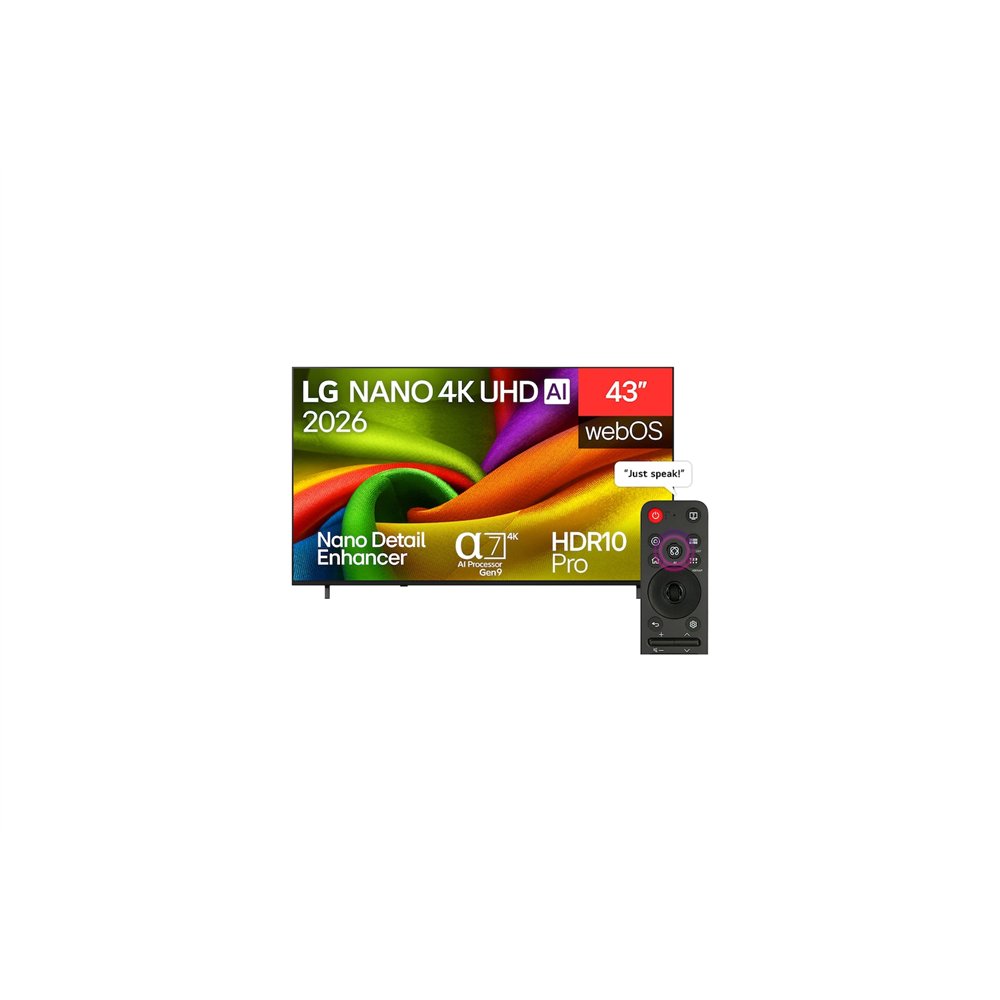 lg nano 4k uhd ai 43nu850b6la 109,2 cm (43") 4k ultra hd smart tv wifi negro