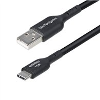 startech.com cable cargador usb-a a usb-c de 4m - cable adaptador usb-a a usb tipo c - 3a - cable de carga y sincronización - us