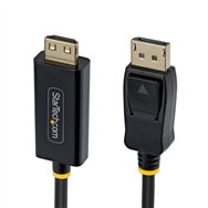 startech.com cable adaptador displayport a hdmi de 4,5m con conectores de agarre - 4k 60hz - hdr - conversor de vídeo unidirecci
