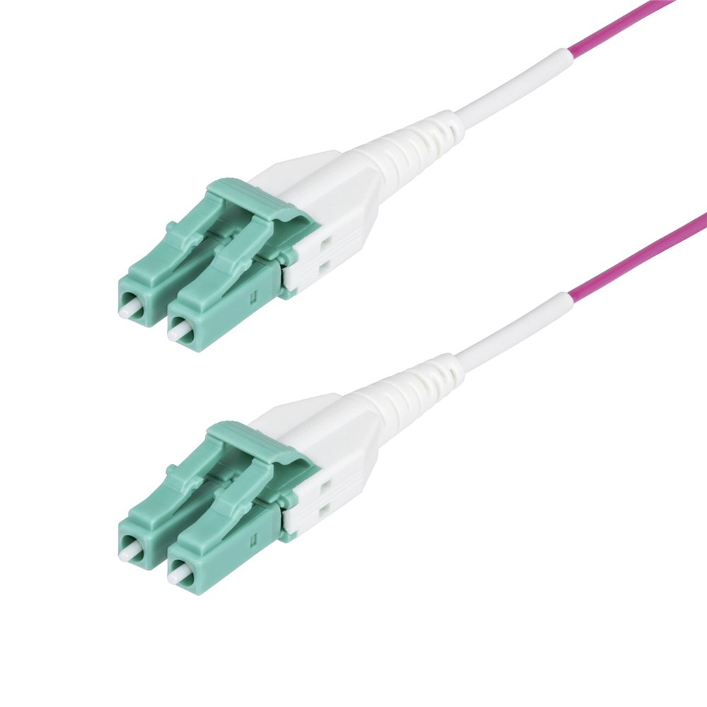 startech.com cable de fibra óptica multimodo om4 lc a lc upc de 10m - 50/125µm - 40g/100g - violeta érica - lommf/vcse - cable u