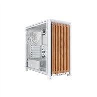 corsair frame 4000d wood rs midi tower madera, blanco