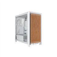 corsair frame 4000d wood rs midi tower madera, blanco