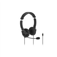 kensington auriculares classic eq usb-c con control de volumen y micrófono