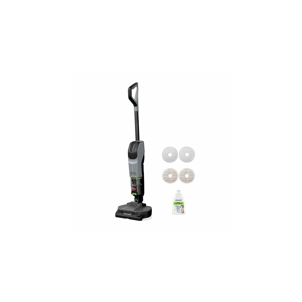 bissell spinwave + vac pet pro aspiradora escoba batería seca y húmeda ciclónico bolsa para el polvo 0,4 l negro, gris