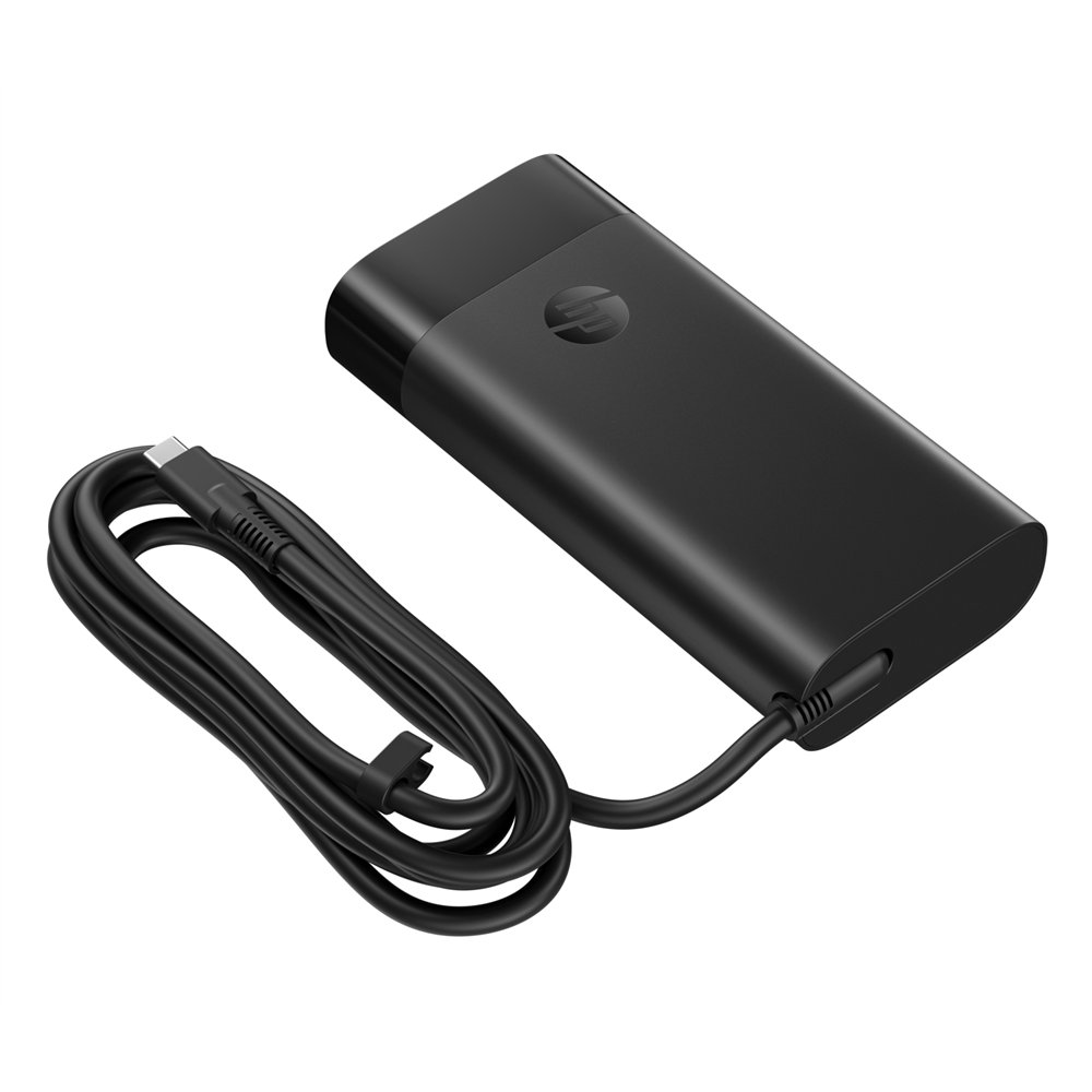 hp usb-c 140w laptop charger euro adaptador e inversor de corriente negro