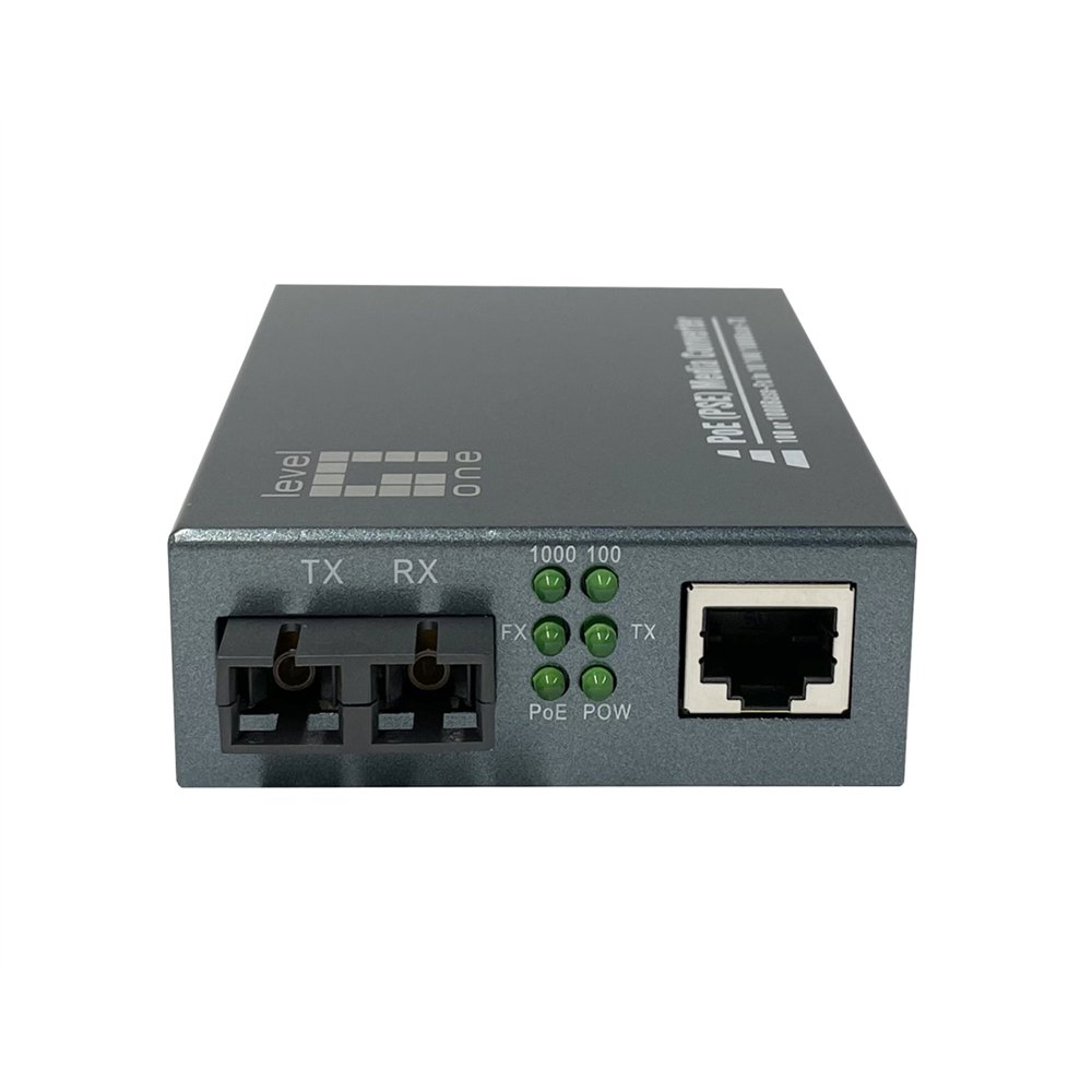 levelone gvt-2014 convertidor de medio 1000 mbit/s 1310 nm monomodo gris
