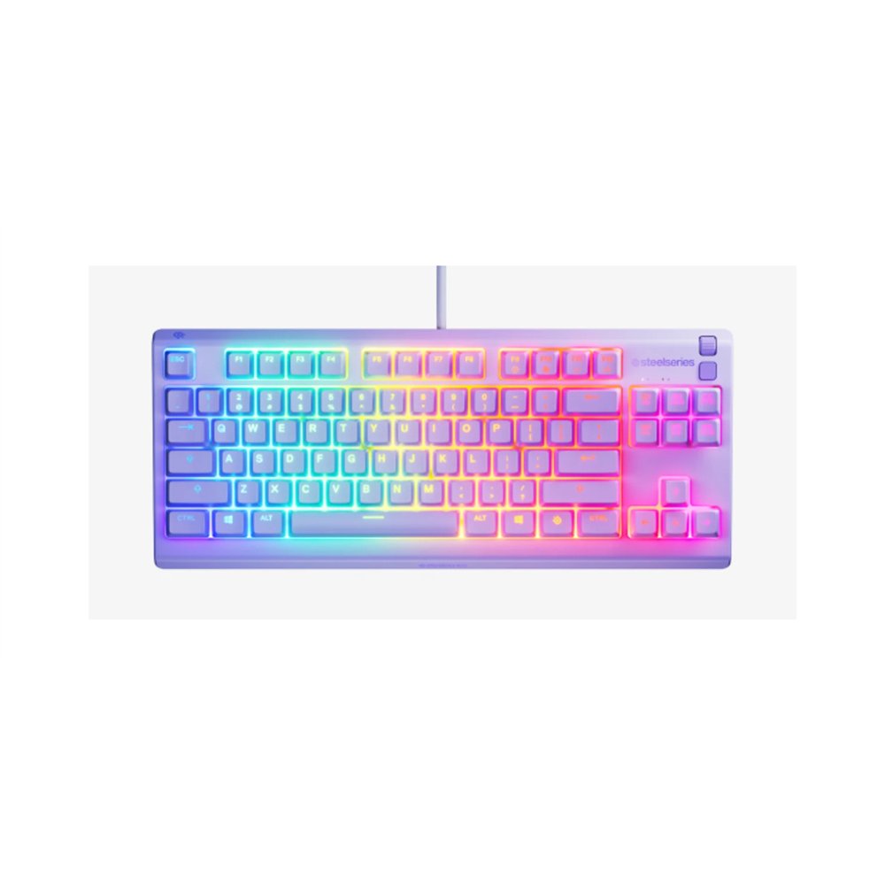 steelseries apex 3 tkl - us teclado juego usb inglés de ee. uu. lavanda