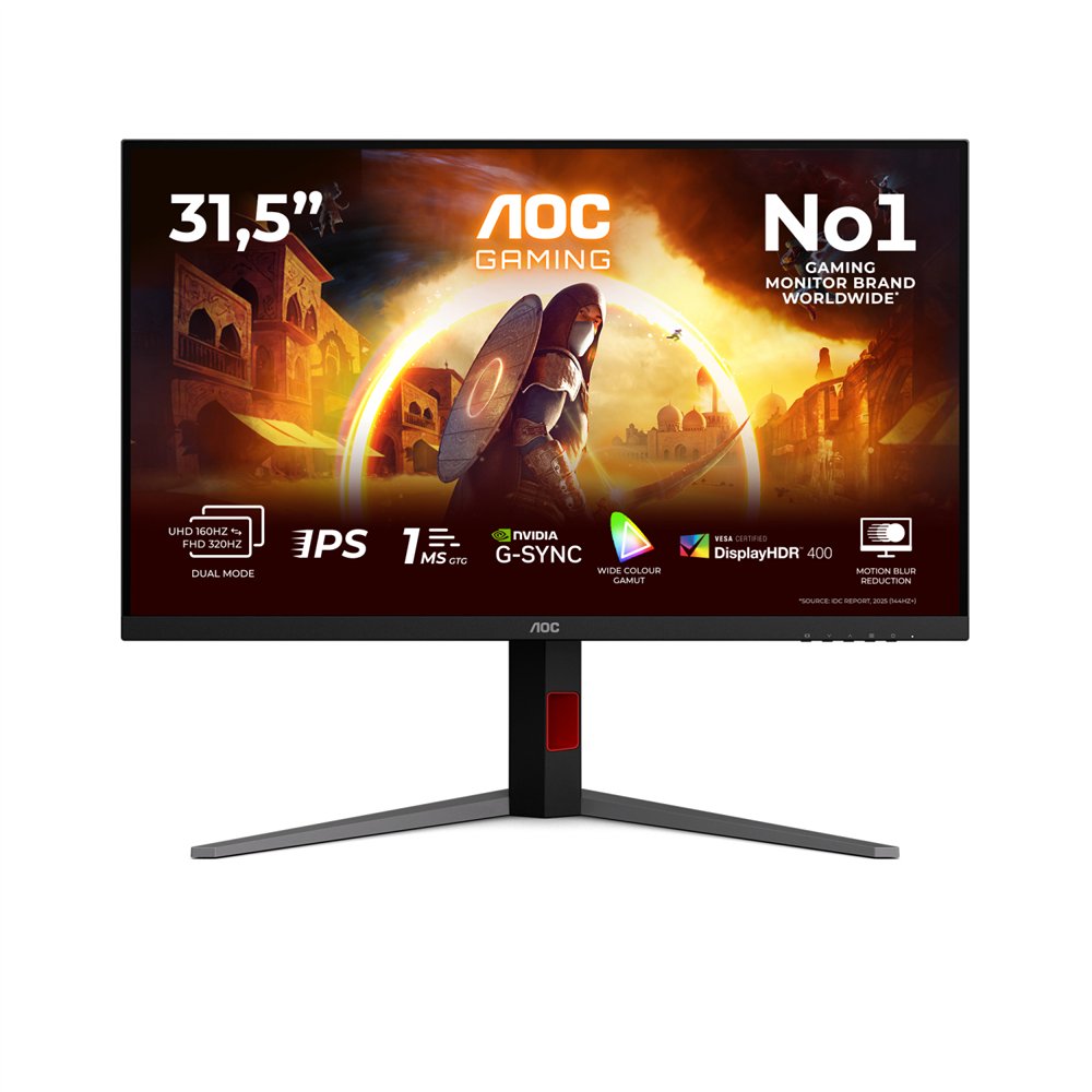 aoc g4 u32g4u pantalla para pc 80 cm (31.5") 3840 x 2160 pixeles 4k ultra hd negro, rojo