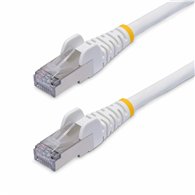 startech.com cable de red ethernet cat8 blanco de 2m - snagless - sin pestillo - 25g/40g - 2000mhz - poe++ 100w - 26awg - s/ftp 