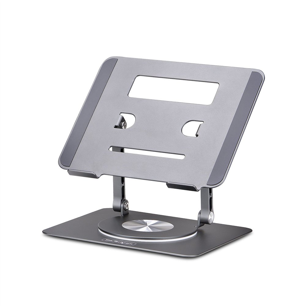 startech.com soporte elevador de ordenador portátil - base giratoria de 360 -base giratoria de ordenador para escritorio - altur