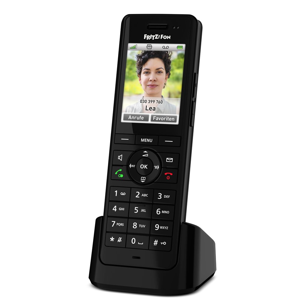 fon fritz! x6 teléfono dect identificador de llamadas negro
