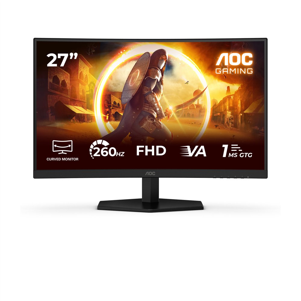 aoc g4 c27g42ze pantalla para pc 68,6 cm (27") 1920 x 1080 pixeles full hd lcd negro, rojo