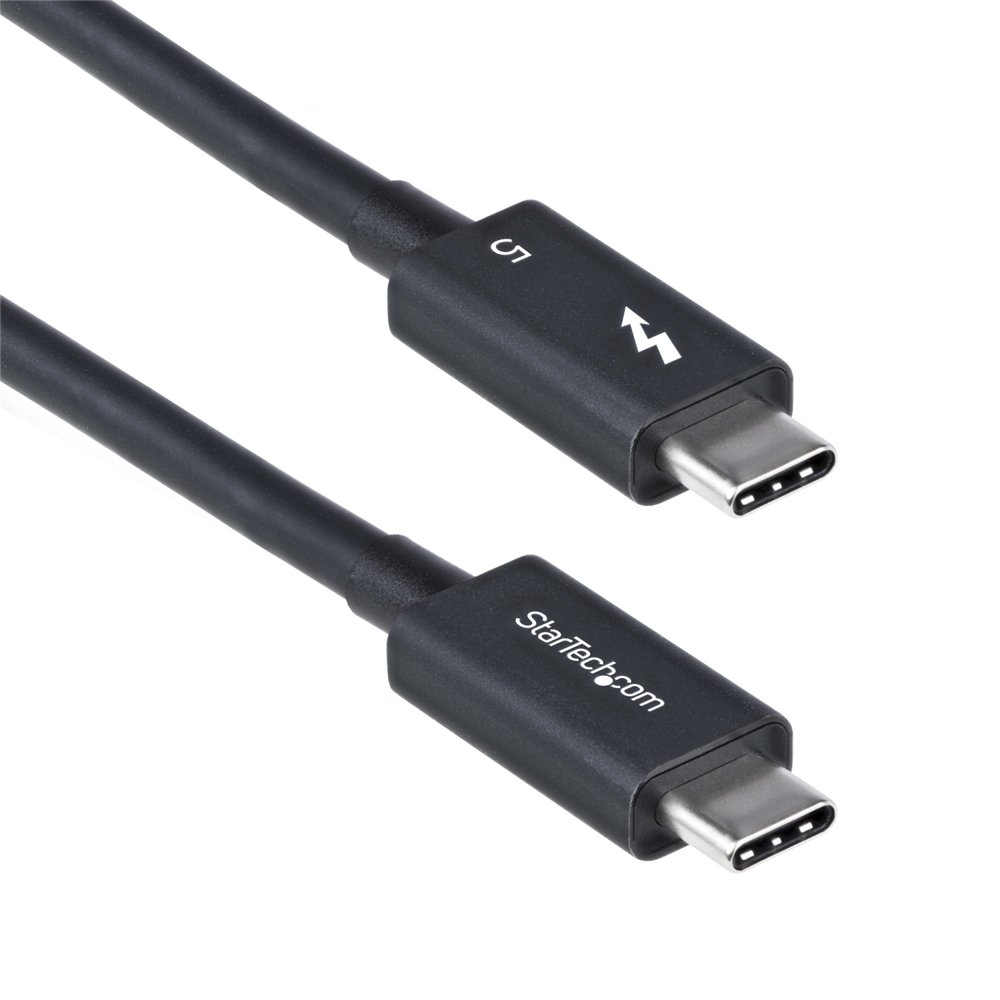 startech.com cable thunderbolt 5 de 1m - 80gbps hasta 120gbps - pd 240w - 8k 60hz - cable certificado - compatible con thunderbo