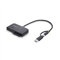 startech.com adaptador usb-c/usb-a a nvme m.2 y sata 2.5/3.5in 10gbps - lector de ssd externo - sin herramientas - b+m/m-key