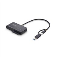 startech.com adaptador usb-c/usb-a a nvme m.2 y sata 2.5/3.5in 10gbps - lector de ssd externo - sin herramientas - b+m/m-key