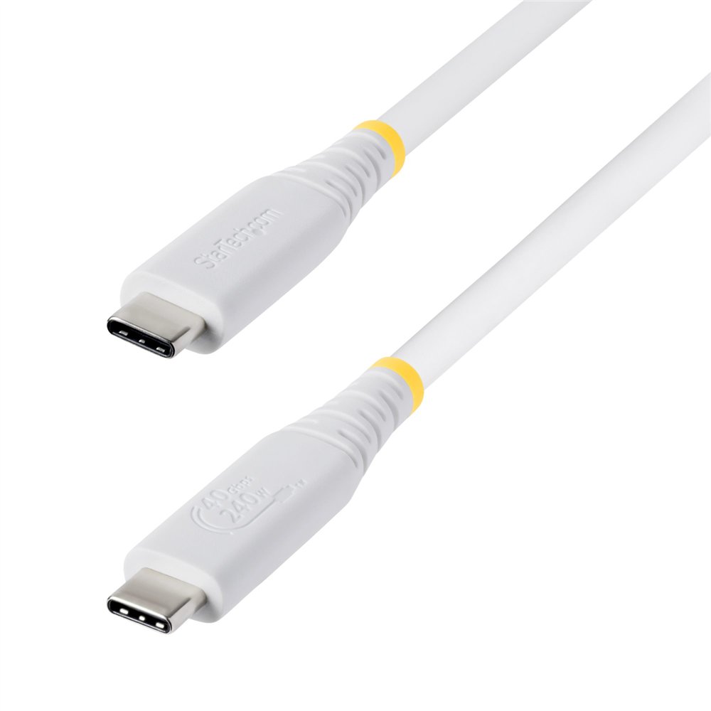 startech.com cable usb4 de 1m usb-c - cable usb tipo c - cable dp 2.1 - dp40 - certificado usb-if - compatible con thunderbolt 4