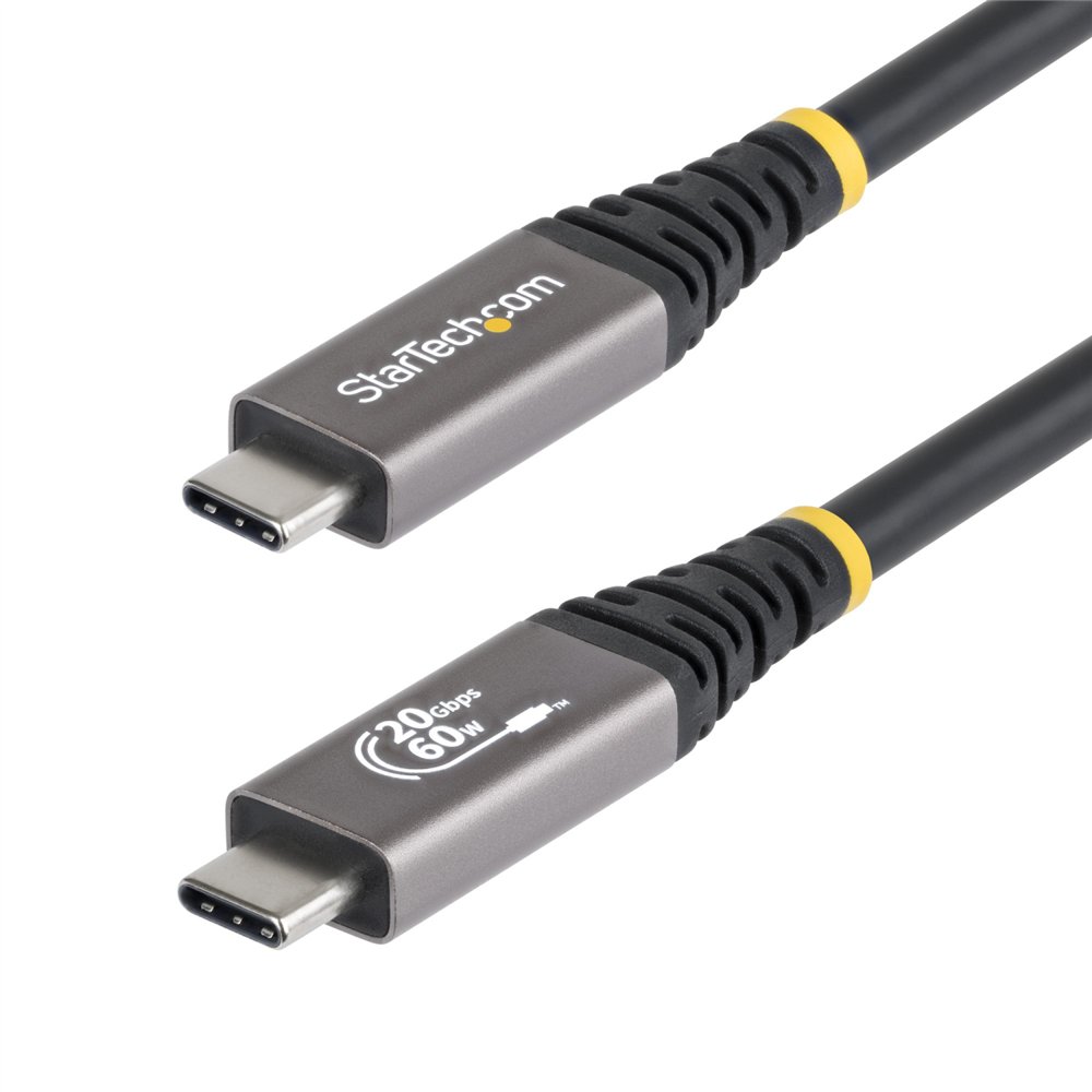 startech.com cable usb4 3m - cable usb-c certificado usb-if - 20gbps - pd 240w epr - 4k120 - dp 2.1 - cable usb tipo c - recubri