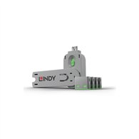 lindy 40451 bloqueador de puerto bloqueador de puerto + clave usb tipo a verde acrilonitrilo butadieno estireno (abs) 5 pieza(s)