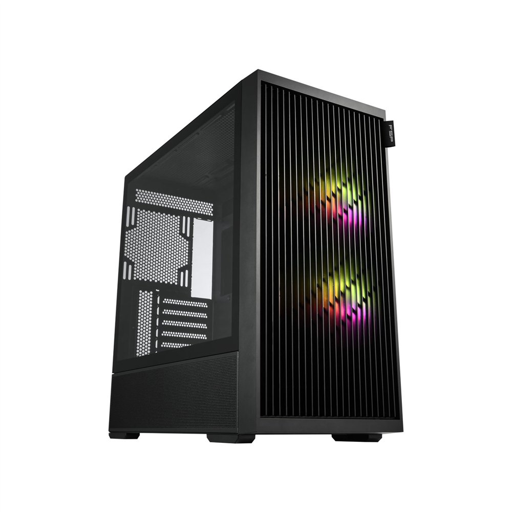 fsp m330-ba carcasa midi tower mitx, matx, atx negro argb