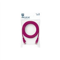 phasak cable de red 100% cu cat.6 utp sólido violeta 0.25 m