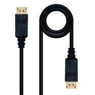 nanocable cable displayport 1.2, dp/m-dp/m, negro, 10 m