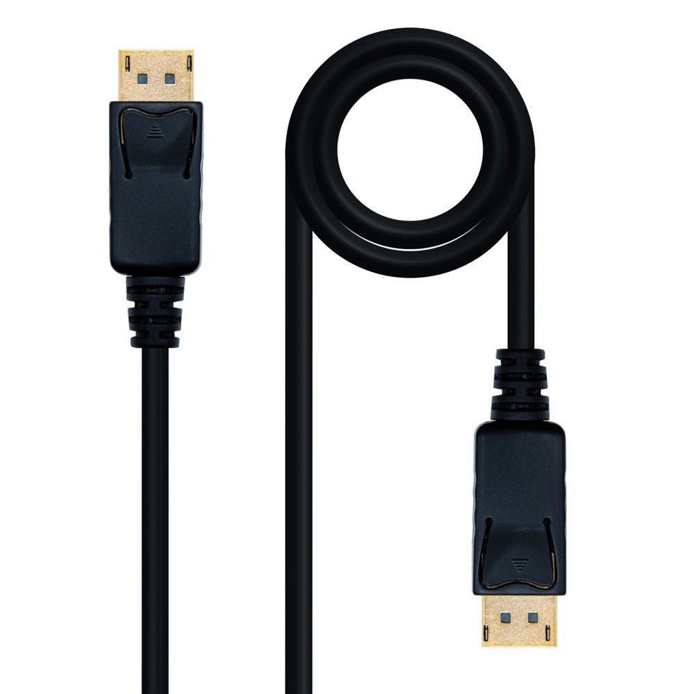 nanocable cable displayport 1.2, dp/m-dp/m, negro, 10 m